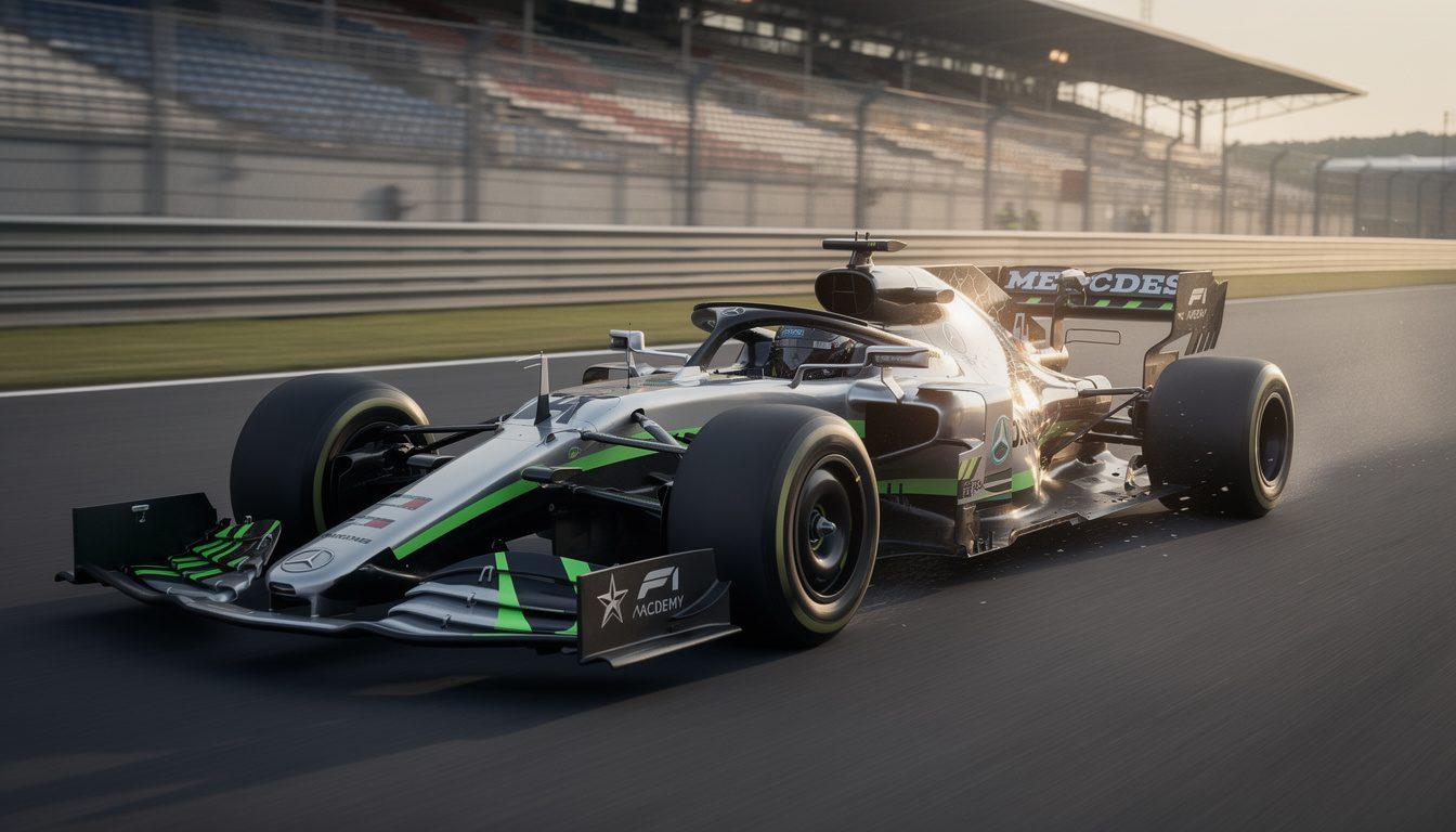 mercedes reveals payton westcott's stunning design for the 2026 f1 academy car, showcasing innovation and style in the next generation of motorsport.