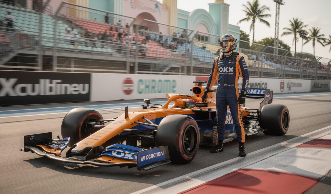 mclaren prepares to reveal their latest formula 1 car at the miami grand prix, showcasing cutting-edge technology and design.