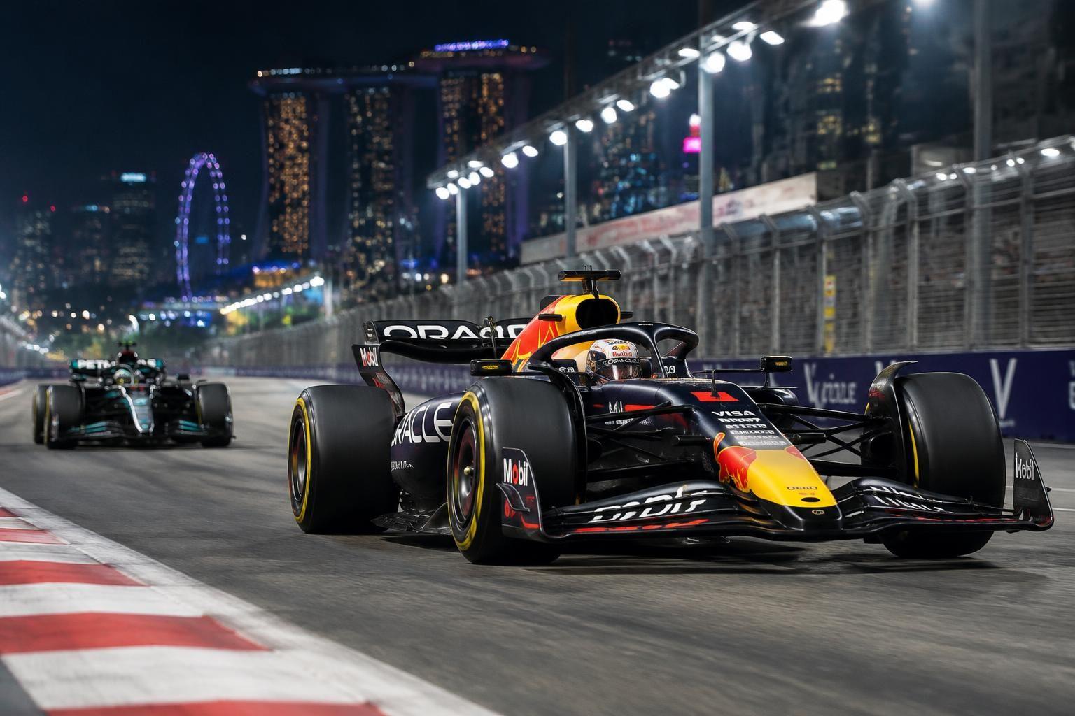 max verstappen takes pole for the singapore grand prix sprint, while mercedes rookie kimi antonelli qualifies seventh in a competitive session.